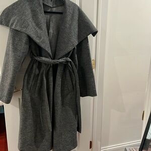 Gray trench coat coat